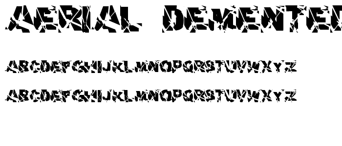 aerial demented font